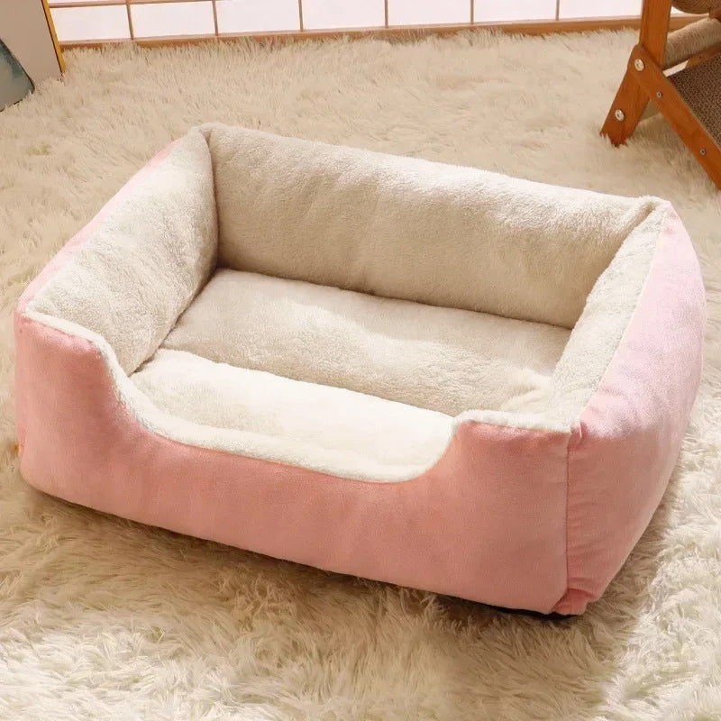 Soft Plush Pet Bed Mat Warm Cushion for Cats & Dogs | Washable Cozy Sleeping Bed (SâXXL)
