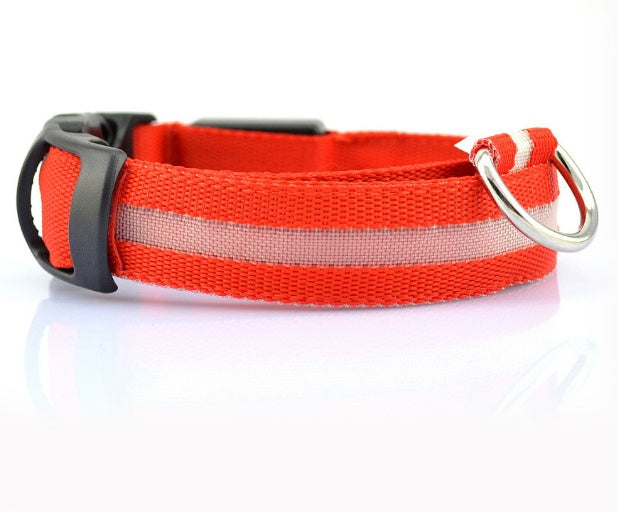 LED Light-Up Dog Collar  Safety Reflective Flashing Collar for Night Walking | Adjustable  Pet Glow Collar