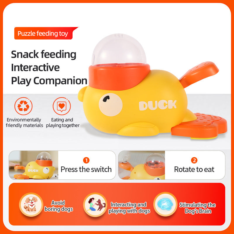 Dog Puzzle Feeder Toy  Interactive Slow Feeder Treat Dispenser | Anti-Boredom Training Toy for Dogs (Duck Design)