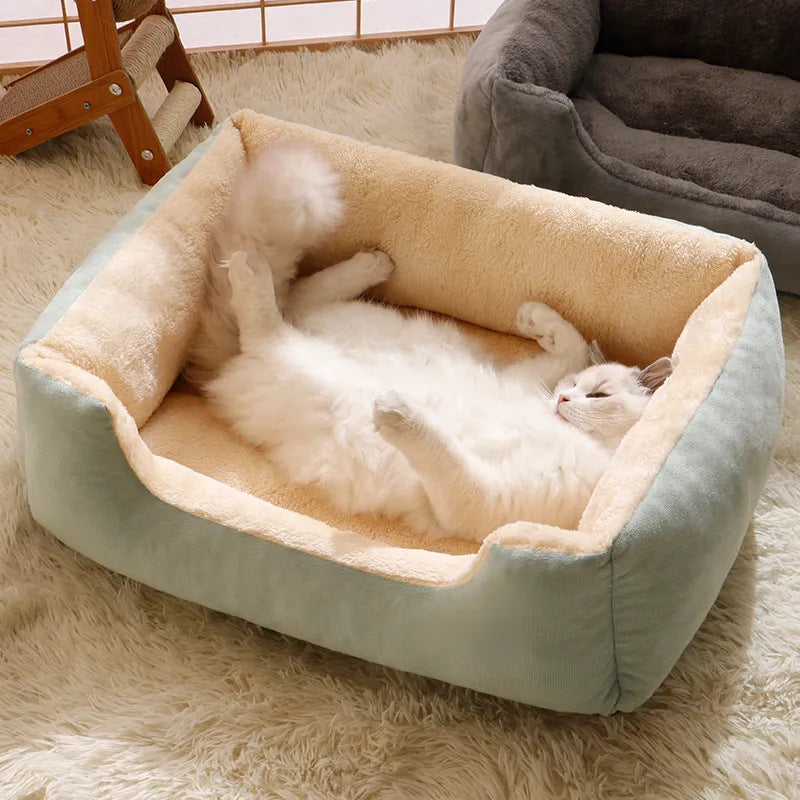 Soft Plush Pet Bed Mat Warm Cushion for Cats & Dogs | Washable Cozy Sleeping Bed (S–XXL)
