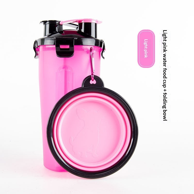 Rubber Foldable Double Bowl Pet Feeding Bowl