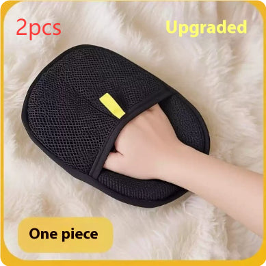 Reusable Pet Hair Removal Gloves  Double-Sided Static Grooming Gloves for Dogs & Cats | Fur Removal for Furniture, Carpet & Clothes