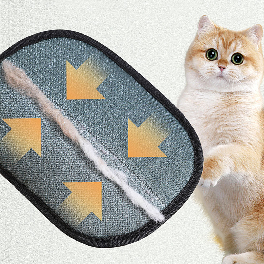 Reusable Pet Hair Removal Gloves  Double-Sided Static Grooming Gloves for Dogs & Cats | Fur Removal for Furniture, Carpet & Clothes