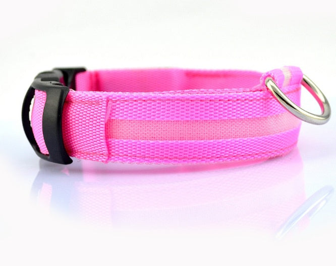 LED Light-Up Dog Collar  Safety Reflective Flashing Collar for Night Walking | Adjustable  Pet Glow Collar