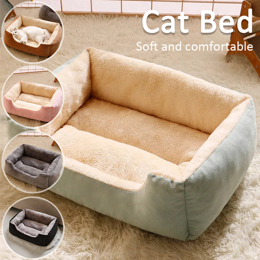 Soft Plush Pet Bed Mat Warm Cushion for Cats & Dogs | Washable Cozy Sleeping Bed (S–XXL)