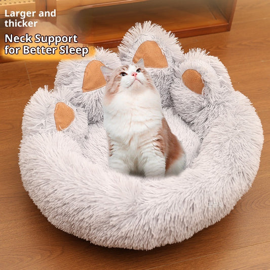 Luxury Calming Dog Bed – Fluffy Plush Pet Bed for Small & Large Dogs | Anti-Anxiety Soft Cushion Sofa (S–XL)
