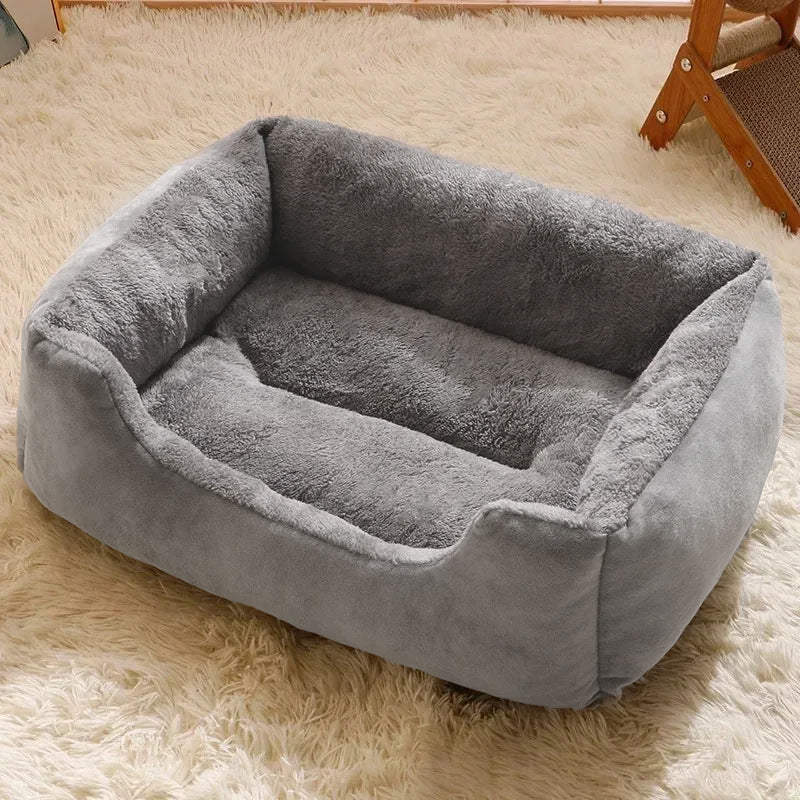 Soft Plush Pet Bed Mat Warm Cushion for Cats & Dogs | Washable Cozy Sleeping Bed (S–XXL)