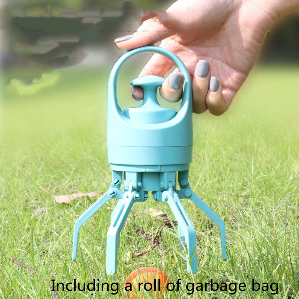 Portable Dog Pooper Scooper with Built-In Bag Dispenser  Hands Free eight Claw Pickup Tool for All Dog Sizes & All Surfaces