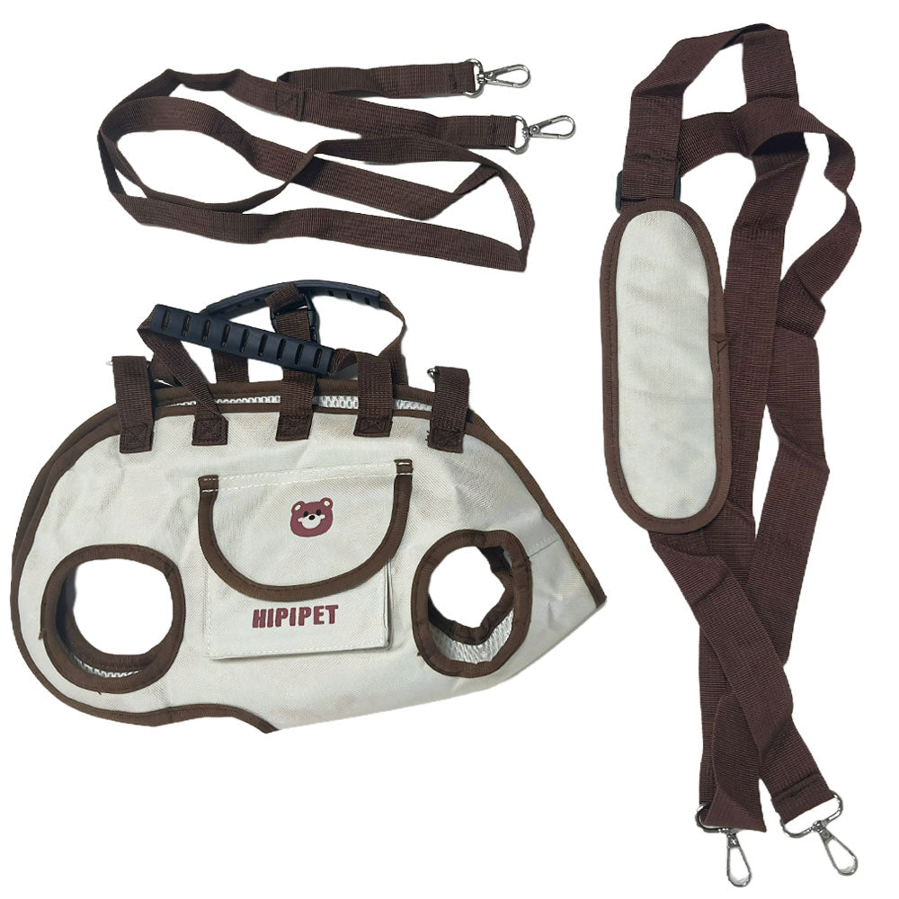 Dog harness and leash set with HIPIPET branding on a white background