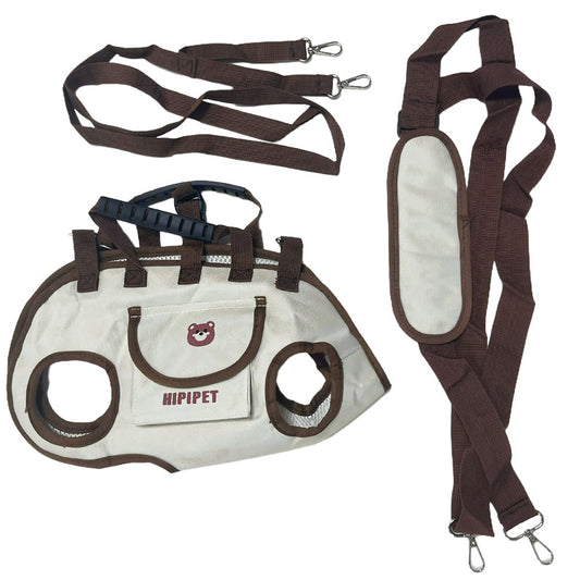 Dog harness and leash set with HIPIPET branding on a white background