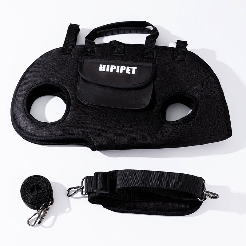 HIPIPET 3-in-1 Dog Carrier Backpack with Leash & Harness  black size XL