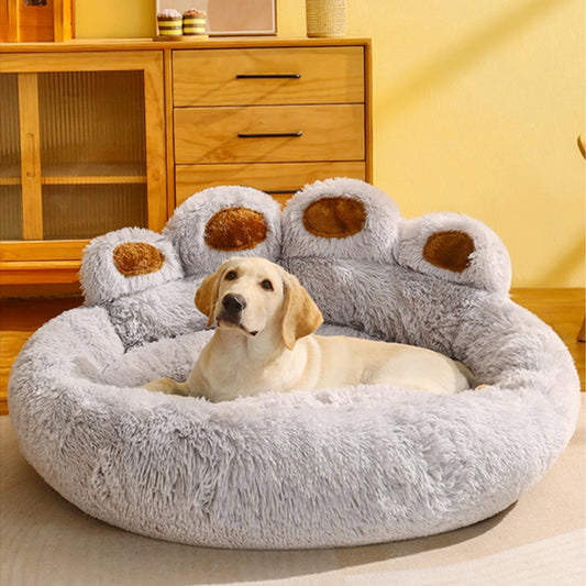 Luxury Calming Dog Bed – Fluffy Plush Pet Bed for Small & Large Dogs | Anti-Anxiety Soft Cushion Sofa (S–XL)