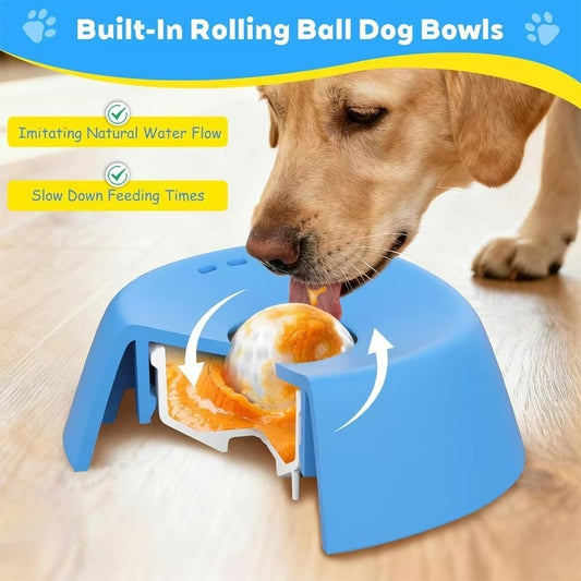 Dog Licking Mat Bowl Slow Feeder & Anxiety Relief Pet Feeding Tool | Non-Slip Suction Cup Treat Dispenser