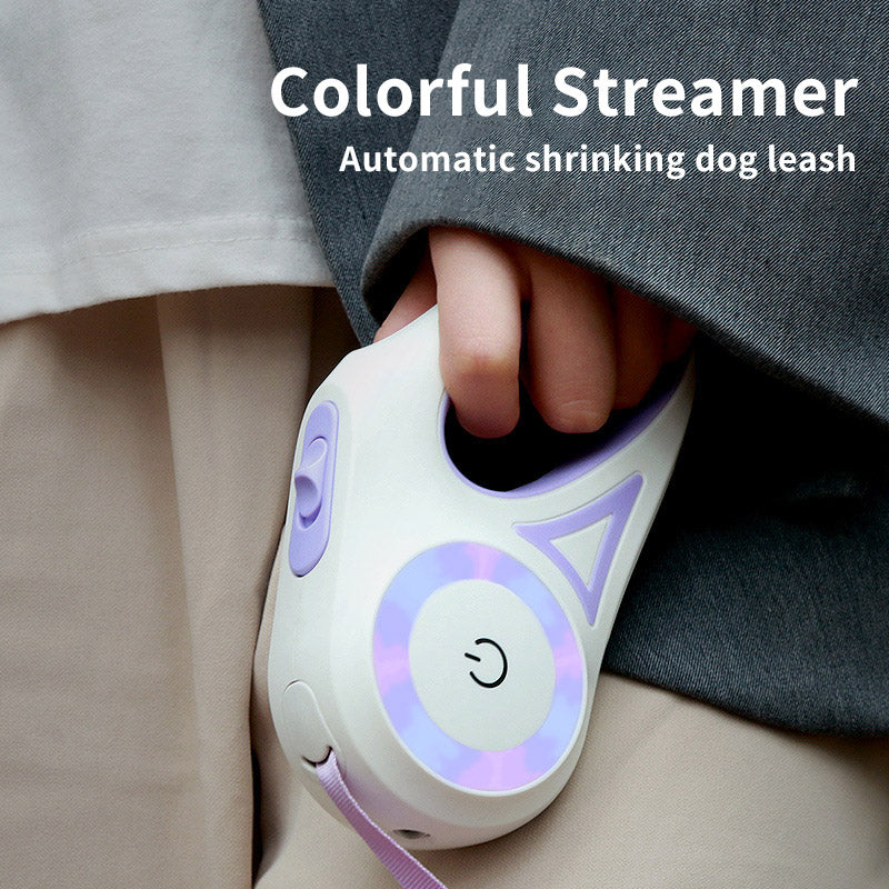 Retractable Dog Leash with Collar  Automatic Extendable Pet Traction Rope with Lock System for Small & Medium Dogs