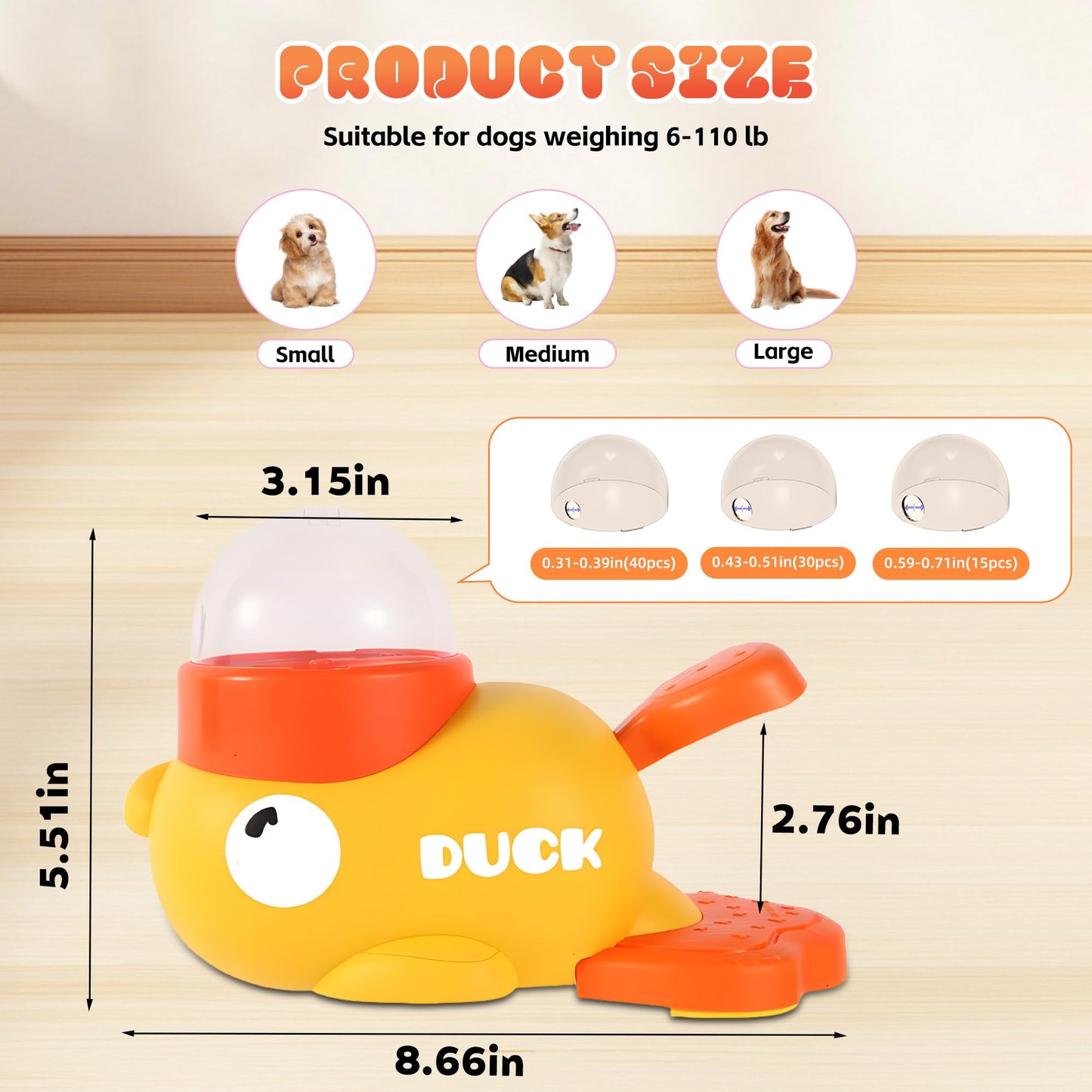 Dog Puzzle Feeder Toy Interactive Slow Feeder Treat Dispenser | Anti-Boredom Training Toy for Dogs (Duck Design)