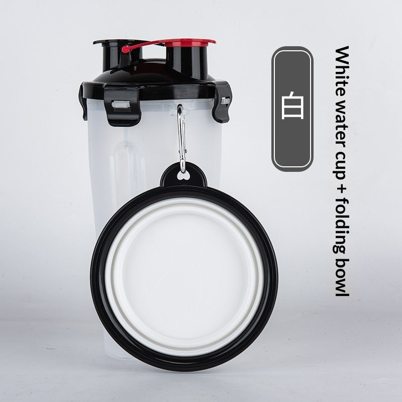 Rubber Foldable Double Bowl Pet Feeding Bowl